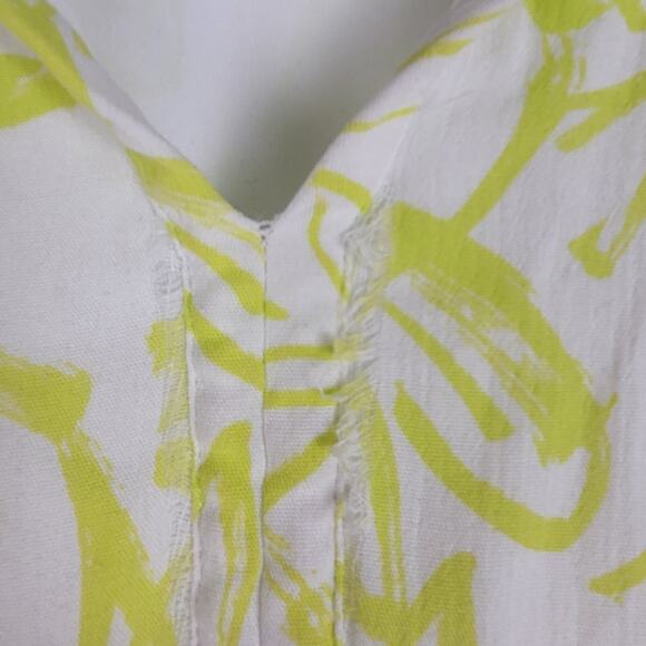 Torrid green and white tropical print tiered sleeveless midi boho peasant dress - Picture 6 of 8